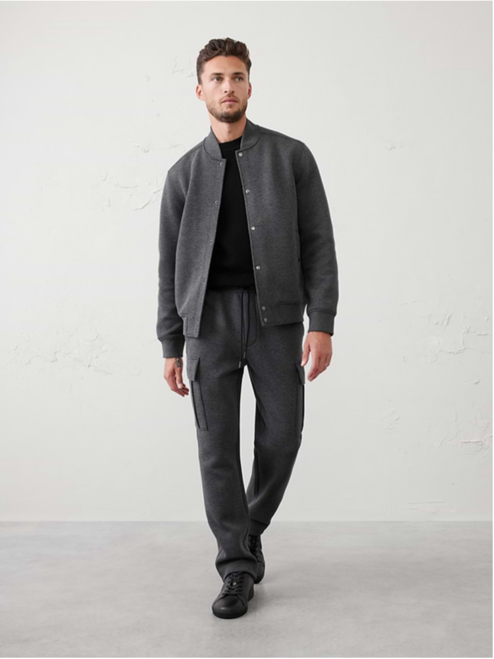 Men's Banana Republic NWT weekender Bomber Jacket M Charcoal - Picture 4 of 10